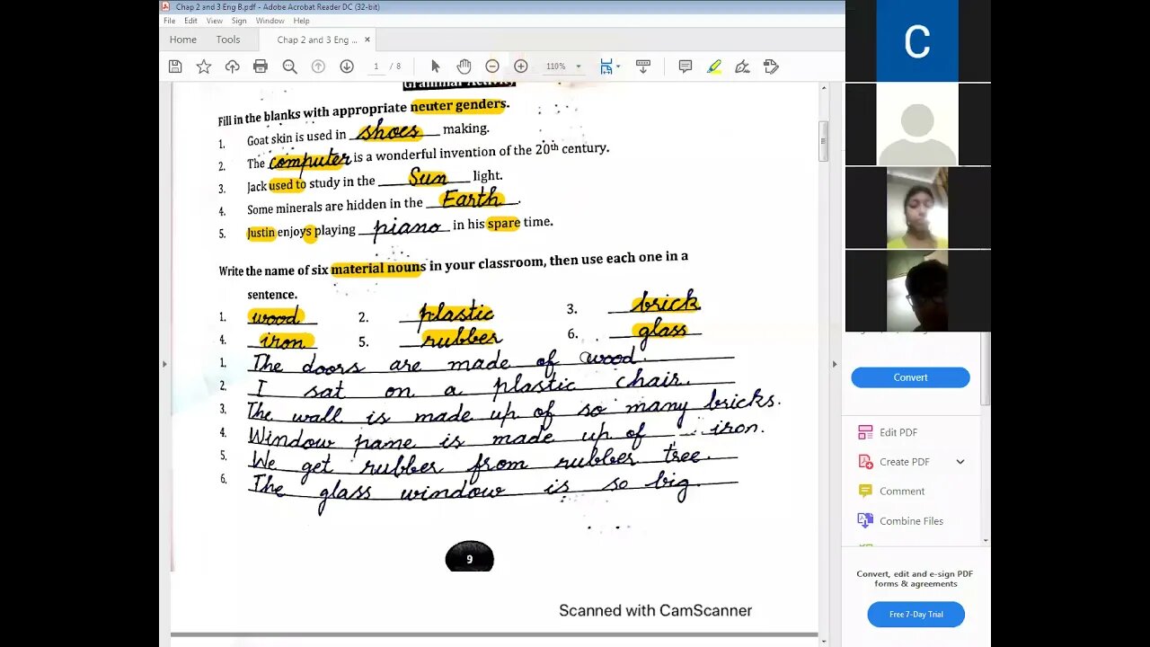 class 5th,Eng B,12 04 2021