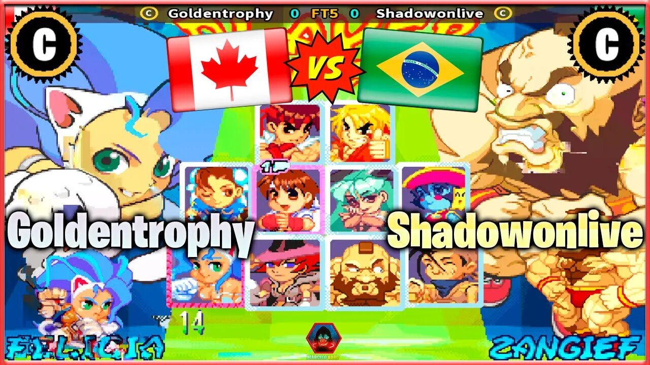 Super Gem Fighter Mini Mix (Goldentrophy Vs. Shadowonlive) [Canada Vs. Brazil]