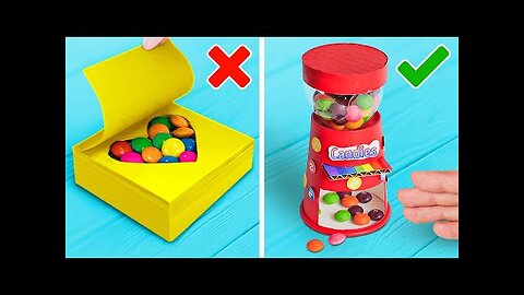 DIY RAINBOW CANDY GADGET 🍬 COLORFUL SCHOOL CRAFTS FOR YOU!