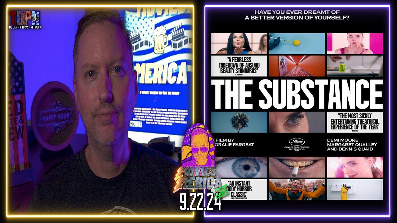 The Substance (2024) SPOILER FREE REVIEW LIVE | Movies Merica | 9.22.24