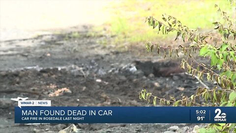 Man found dead in car fire in Rosedale