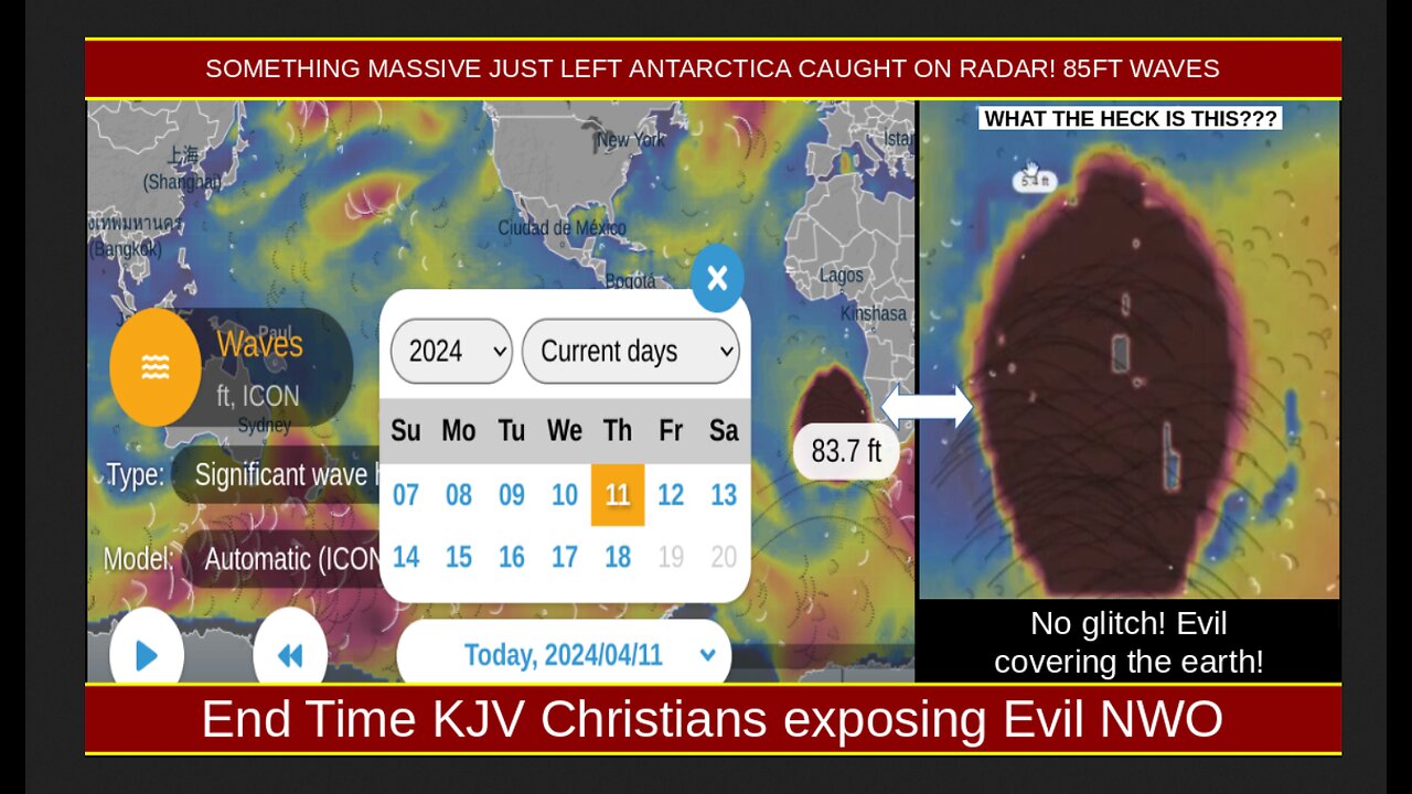 SOMETHING MASSIVE JUST LEFT ANTARCTICIA CAUGHT ON RADAR! 85FT WAVES?