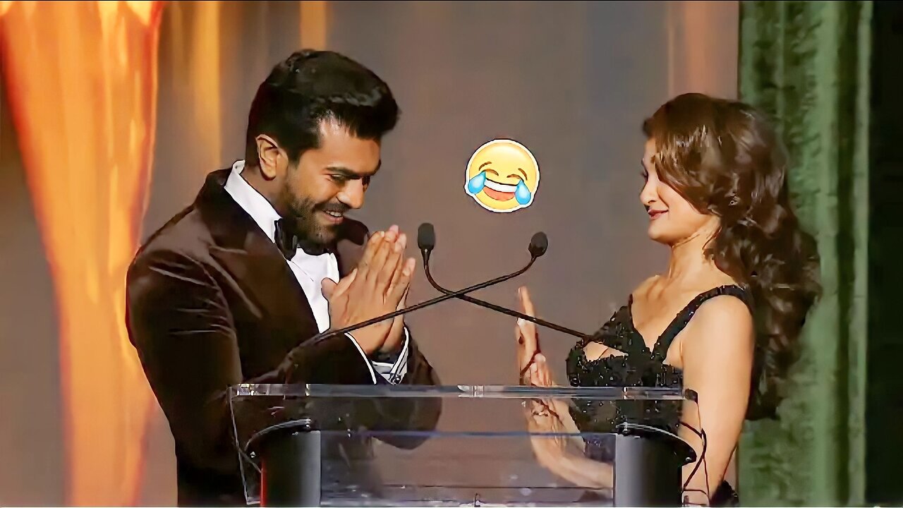 Ram Charan Making Fun With Hollywood Anchor @HCA Award Presentation | RRR Movie | SS Rajamouli