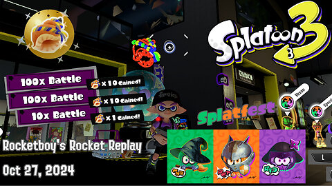 RRR Oct 27, 2024: Splatfest 2 100x + 10x Victory, and FINALLY the Gold Capsule.