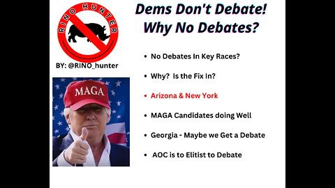 Dems Don't Debate?