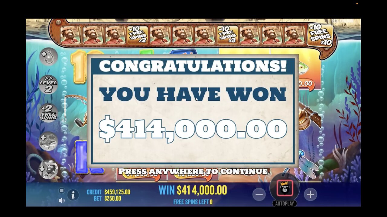 BIG BASS SPLASH NEW RECORD BONUS BUY BIG WINS x10 MULTIPLIER SLOT ONLINE GAME