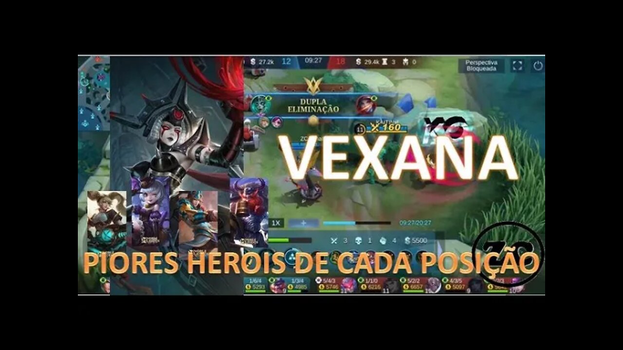 ML - Gameplay Vexana - O PIOR TIME JÁ FORMADO POR POSIÇÃO - ZC