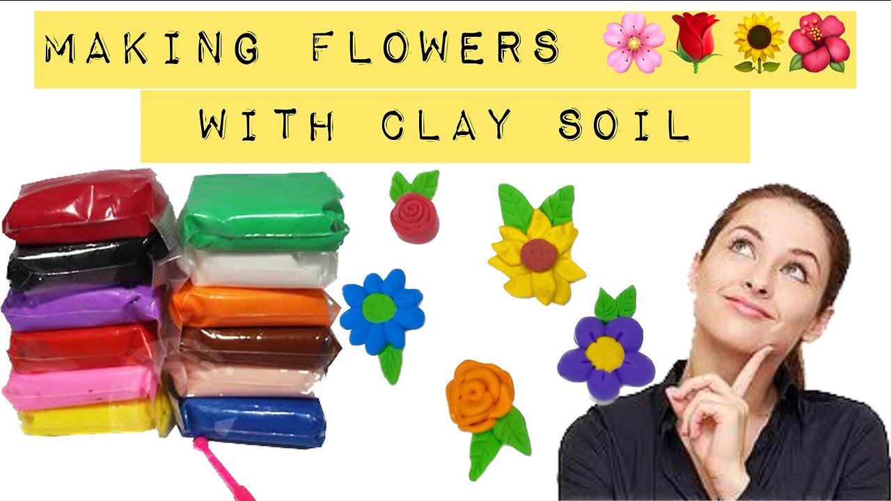 How to make Flowers with Clay Soil ? | Satisfying Slime Videos | Clay Art by FATIMA TAYYAB