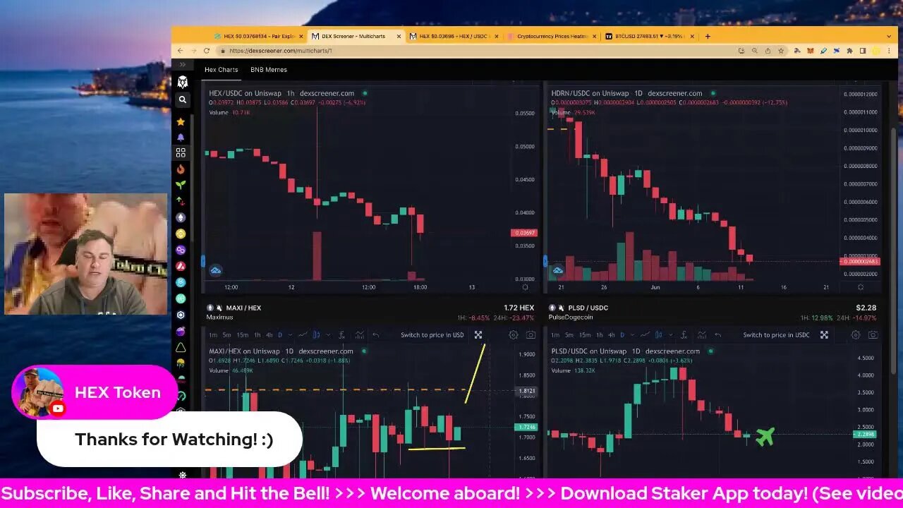 Hex Price Chart LIVE! Dollar Costs Average Strategy! Community Hangout!