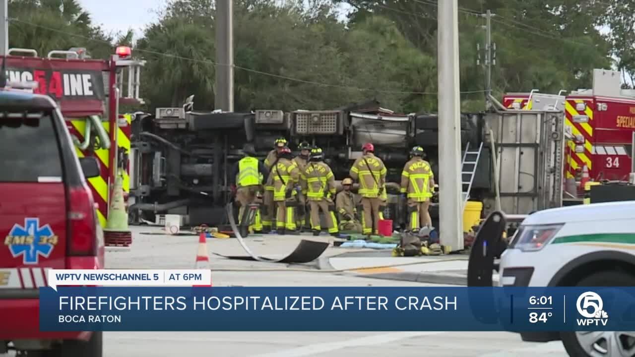 Palm Beach County Fire Rescue engine involved in crash