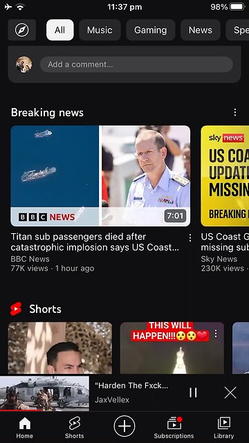 Titanic : missing submarine