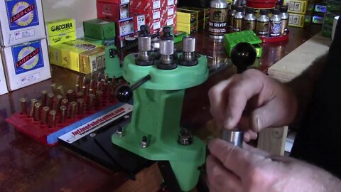 V22, 30-30 Win. Redding T7 Turret, Crimping the Sierra 150 Gr. FN Bullet and Case Gauge Check