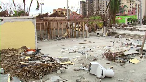 Storm surge impact on Fort Myers Beach