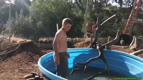 Filling up duck pond