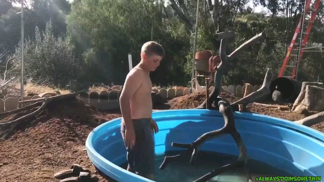 Filling up duck pond
