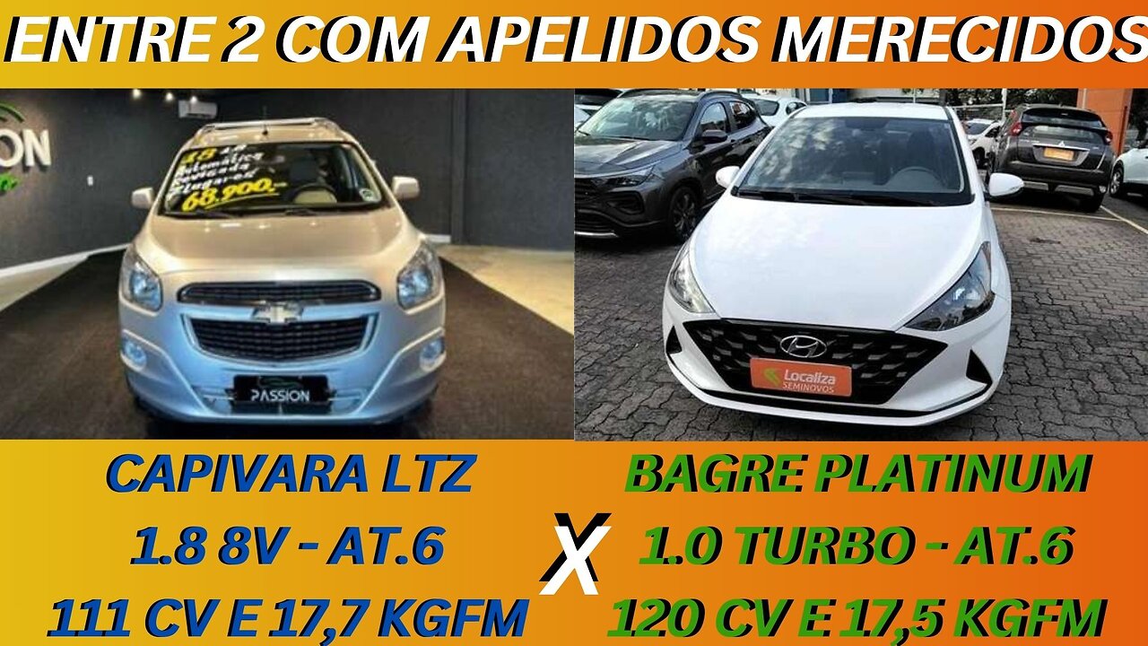 ENTRE 2 CARROS - CHEVROLET SPIN LTZ X HYUNDAI HB20 PLATINUM - BONS CARROS, PÉSSIMOS APELIDOS