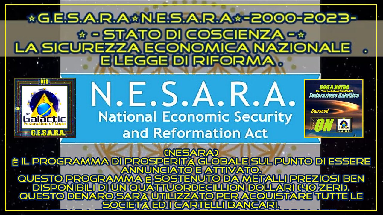 G.E.S.A.R.A. N.E.S.A.R.A. 2000-2023 STATO DI COSCIENZA.