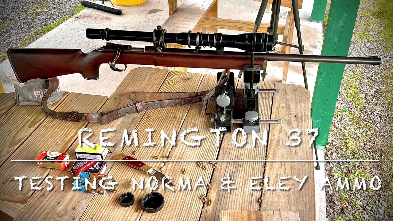 Testing new ammo Norma tac22 & Eley Target with the Remington model 37 at 50 yards. Wow!