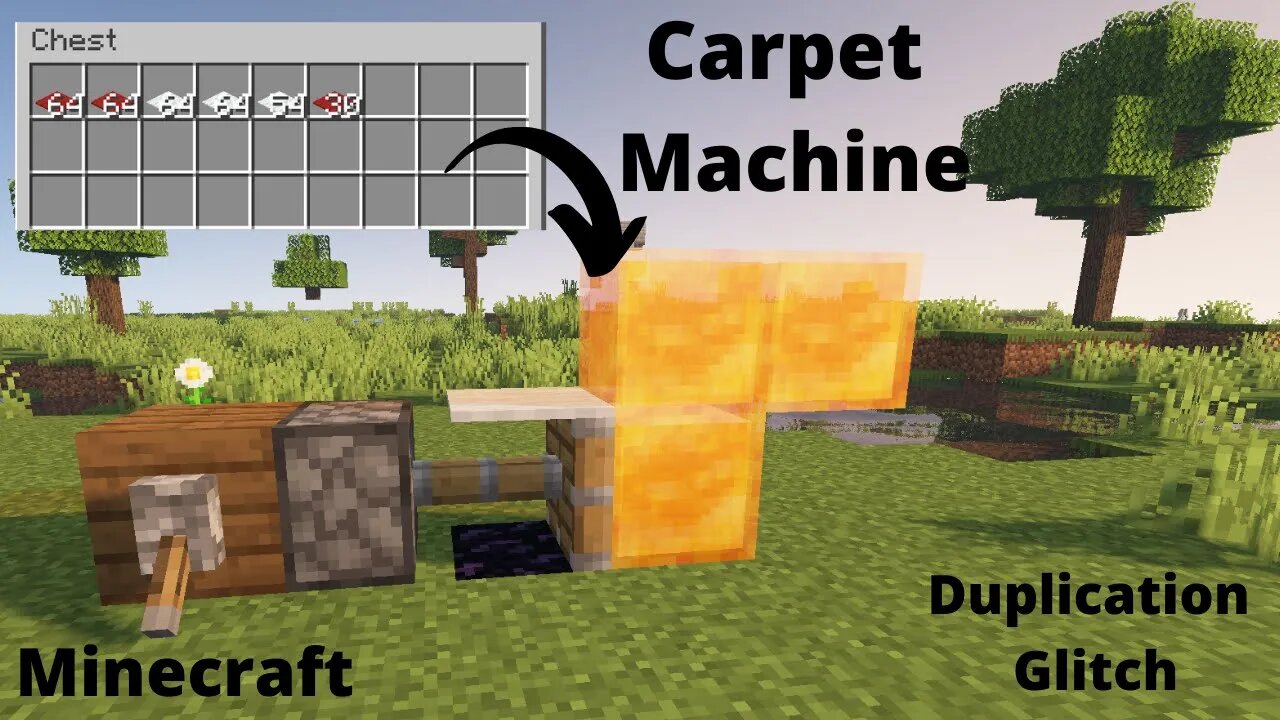 How to make Carpet machine in Minecraft || Duplication Glitch