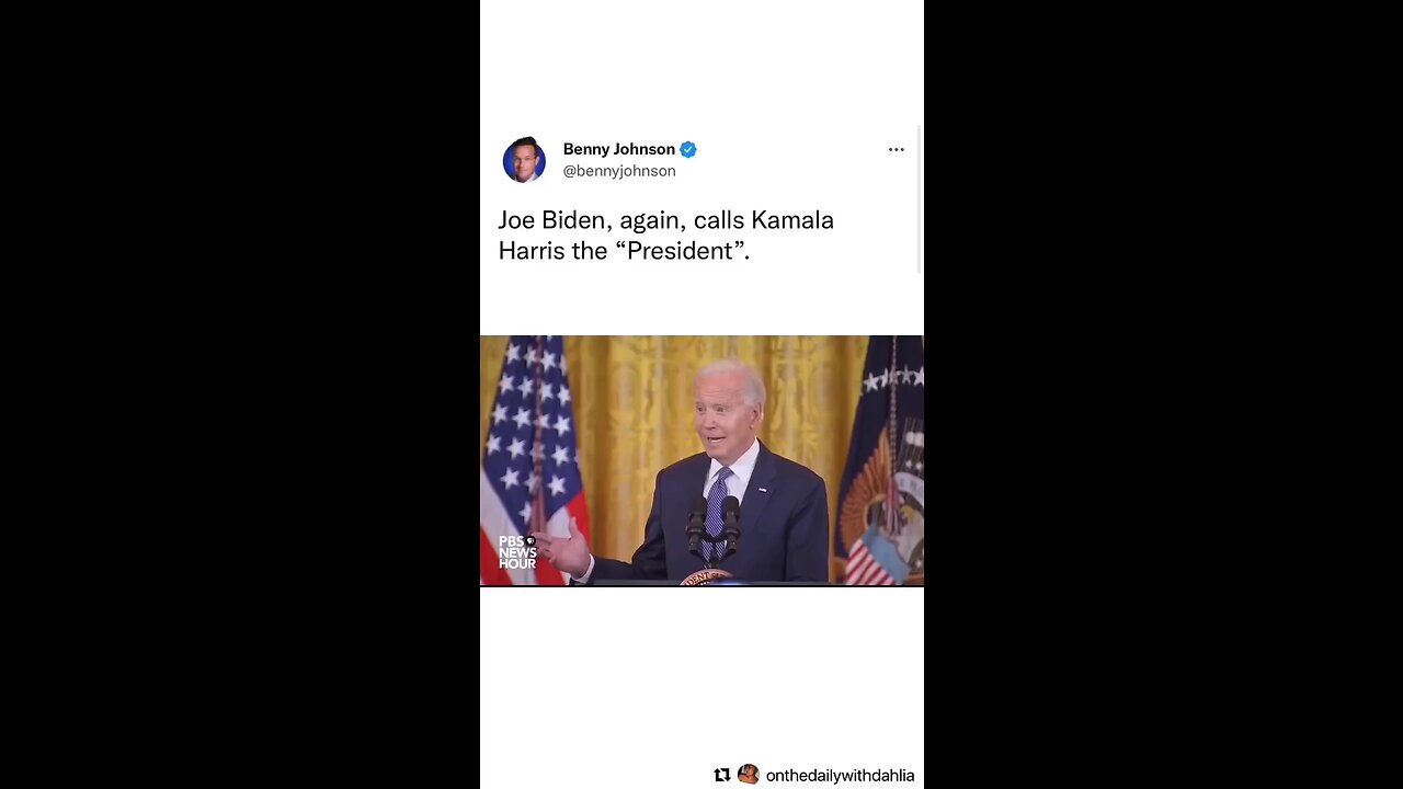 Joe Biden calls Kamala Harris “The President” when he’s in charge