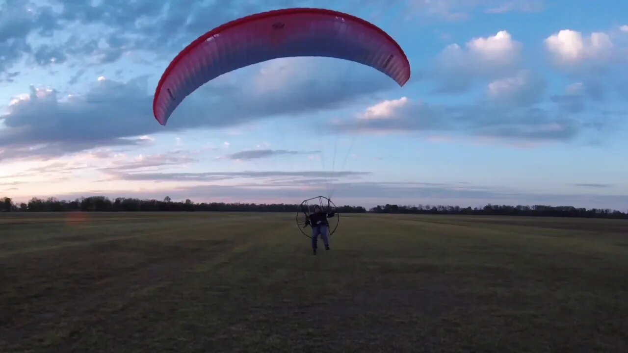 4K How to paramotor foot drag, Touch and Go and foot drag to a landing...