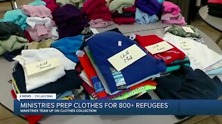 Ministries Prep Clothes for 800 Refugees