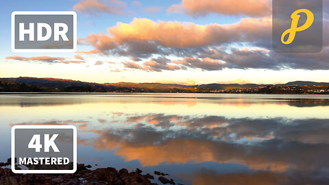 Evening Bliss: Sunset Reflections on the Camborne Walkway - 4K