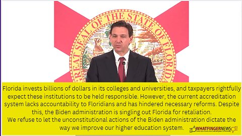 Florida invests billions of dollars in its colleges and universities, and taxpayers rightfully