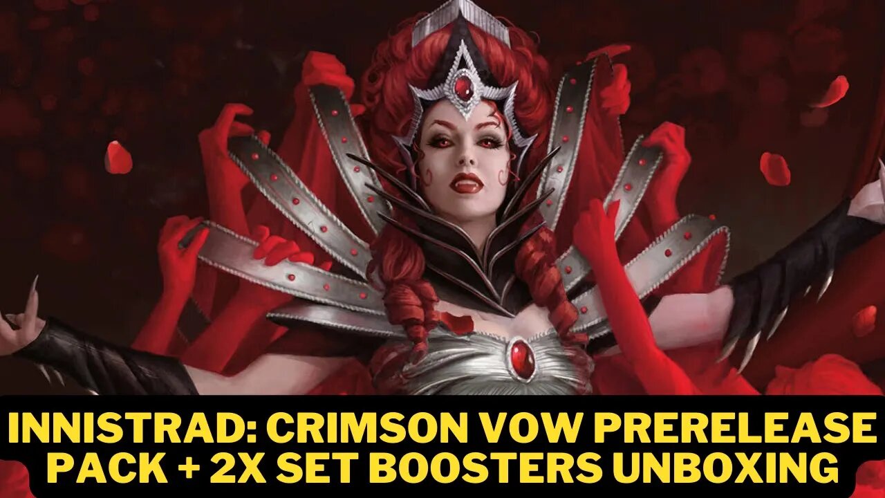 MTG Zone: Innistrad: Crimson Vow Prerelease Pack + 2x Innistrad: Crimson Vow Set Boosters unboxing