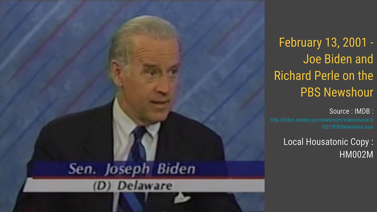 February 13, 2001 - Joe Biden and Richard Perle on the PBS Newshour