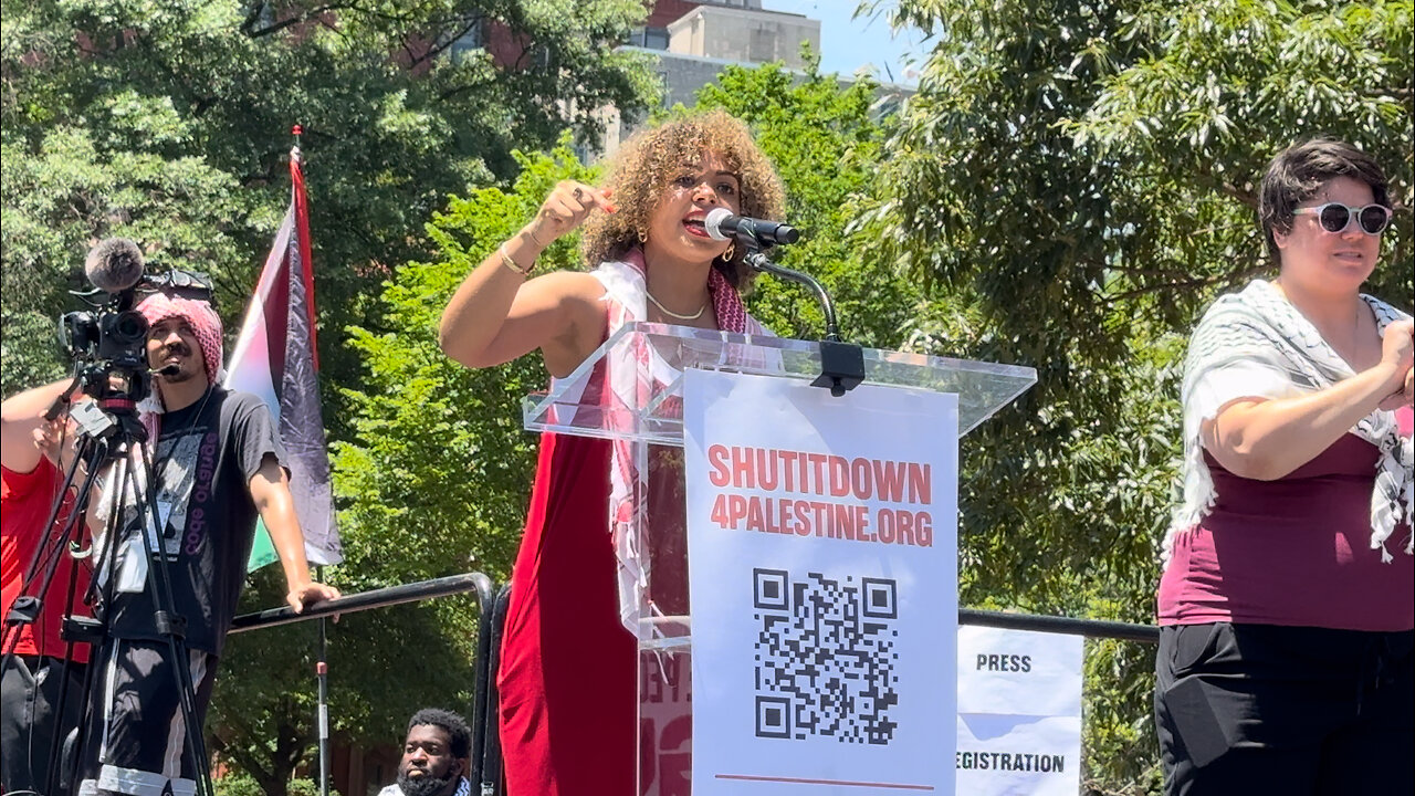 Socialist Presidential Candidate Claudia De la Cruz Speaks at Pro-Palestine Protest in DC