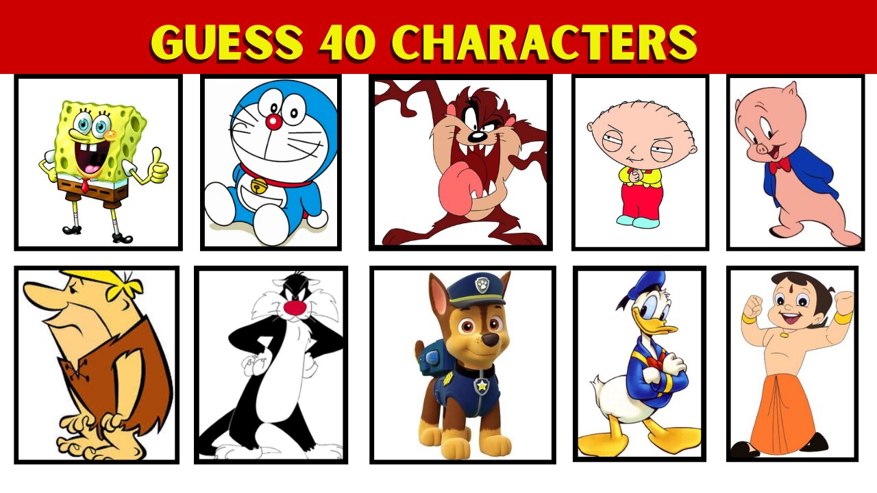 GUESS THE CARTOON CHARACTER