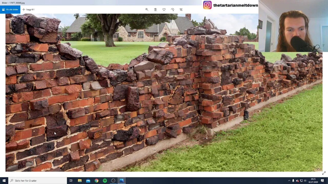 Beautiful red bricks got ruined