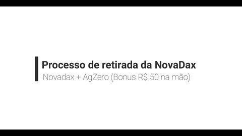 Prova de pagamento - Realizando saque da Novadax e Sorteiro de R$ 50 na Agzero