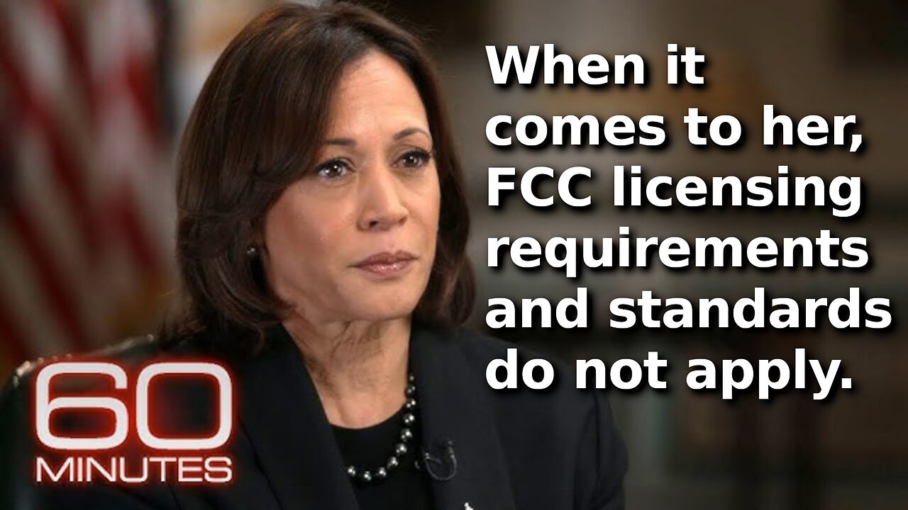 FCC Chairwoman Runs Cover for 60 Minutes Over Deceptive Edit of Kamala Interview, Claims Free Speech