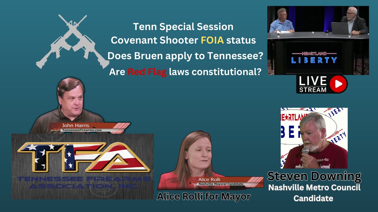 7-19-2023 Heartland Liberty Live Wednesday 8-9pm Central | John Harris - TFA | Nashville Elections