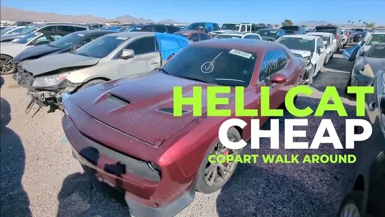 So Many Hellcats, Trucks, Diesel Deals At Auction Cheap Copart Walk Around (8K Video)