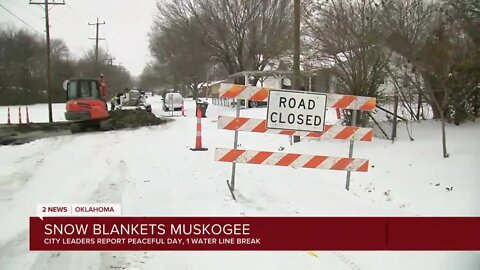 Snow Blankets Muskogee