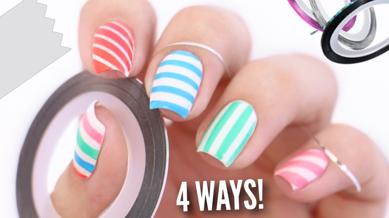 4 Ways To Easily Get Perfect Striped Nails!