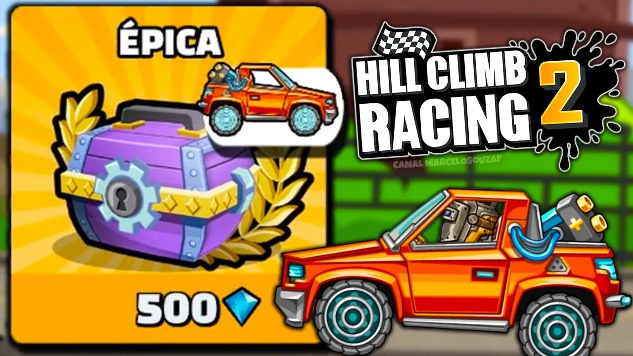 Baú Épico do Carro Elétrico CC-EV do Hill Climb Racing 2