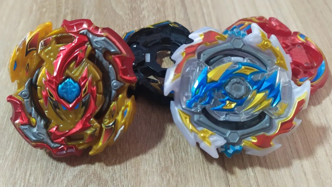 LORD SPRIGGAN .Bl.Dm' vs 3 DRAGON .St.Ch Zan - Batalha Beyblade Burst