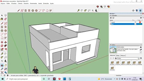 modelando tenhado embutido e fachada no sktchup(básico do sktchup para iniciantes)