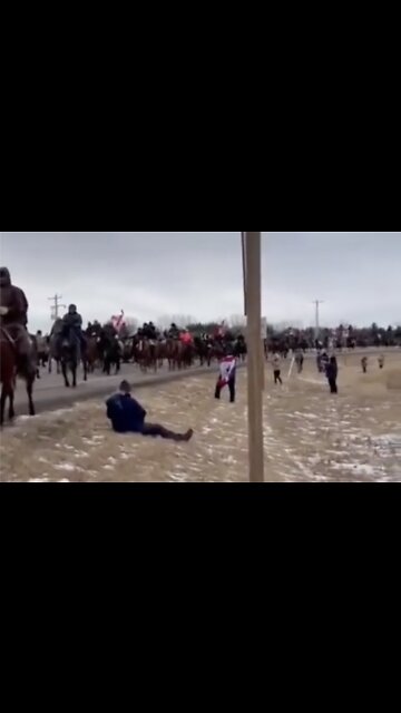 One More Video Of Freedom Cowboys At Coutts Trucker/Farmer Blockade