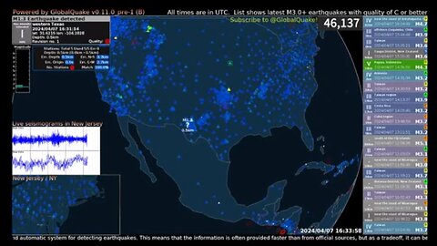 LIVE Live Global Earthquake Monitoring @rumblevideo Broadcast 🎥🎬 04.07.2024