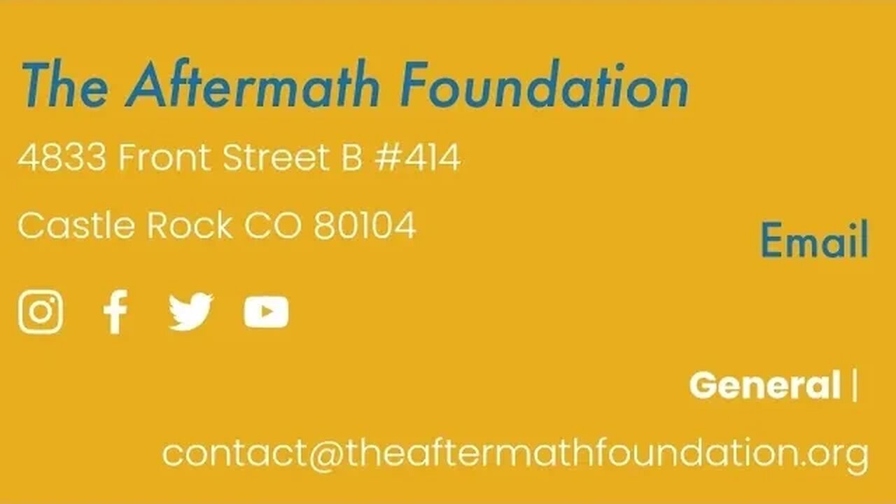 How Should The Aftermath Foundation Move Forward. Have Your Say