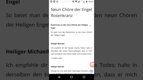 Rosenkranz vom Heiligen Erzengel Michael