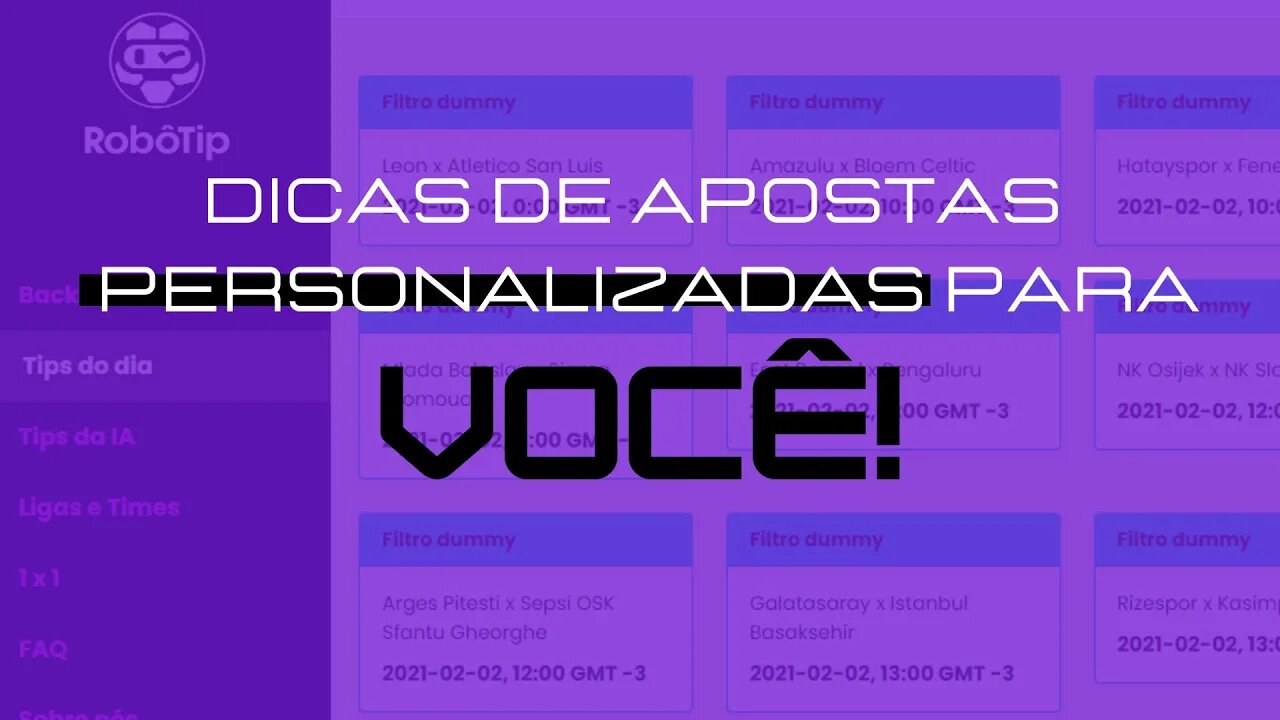 APOSTAS ESPORTIVAS | DICAS DE APOSTA diárias (personalizadas)