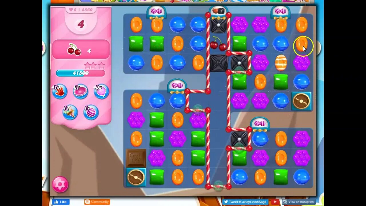 Candy Crush Level 3560 Talkthrough, 40 Moves 0 Boosters