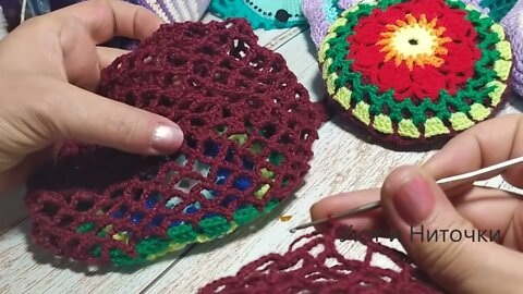 Модная сумка авоська! Crochet! часть 2