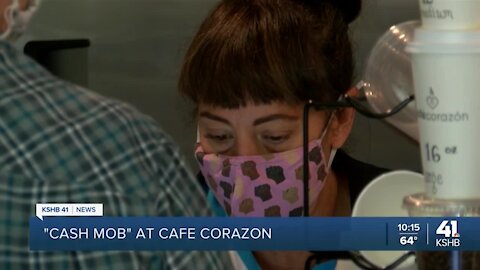 'Cash Mob' at Cafe Corazon